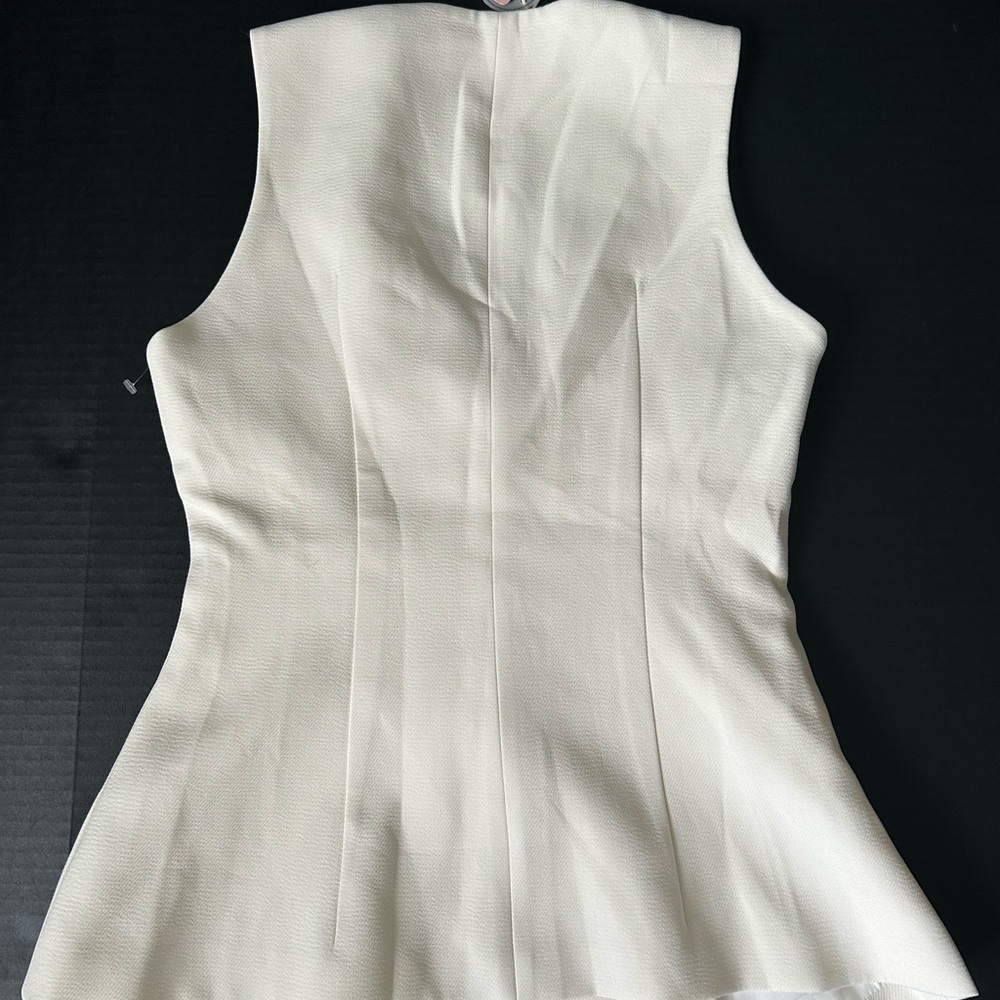 COCOBEBE size S Cream Vest with Silver Buttons New - Picture 4 of 8